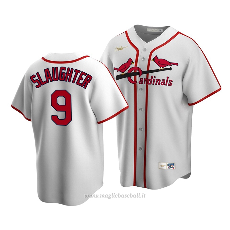 Maglia Baseball Uomo St. Louis Cardinals Enos Slaughter Cooperstown Collection Primera Bianco